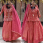 Embroidery And Sequins Lehenga With Dupatta