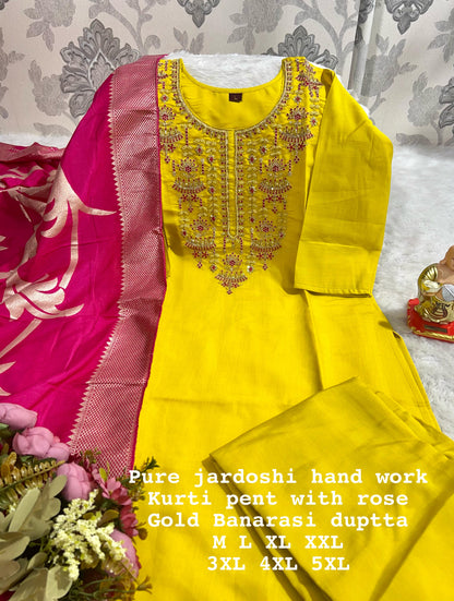 KURTI WITH DUPATTA PENTS SET