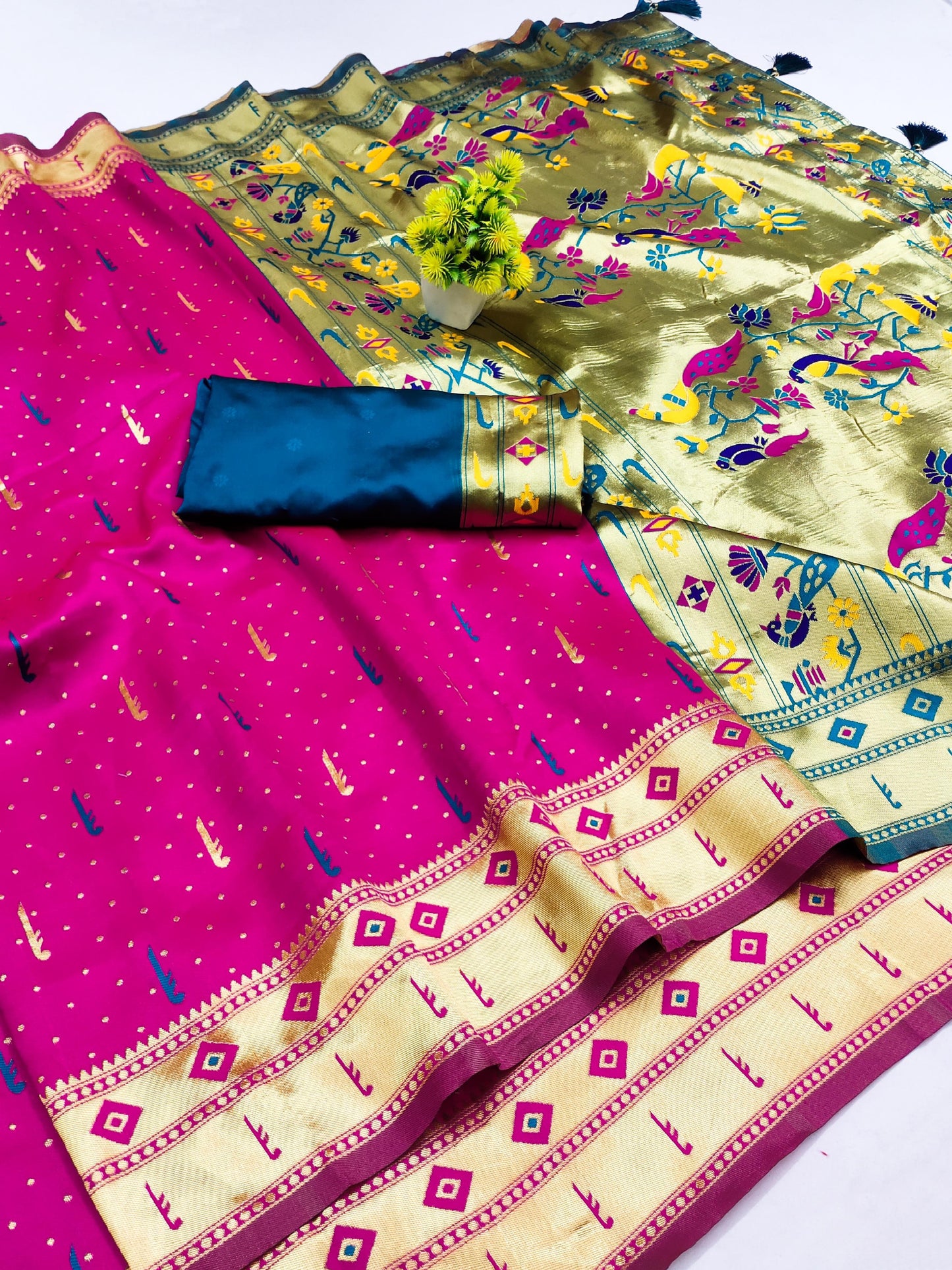 Premium Twil Net Sarees adorned with heavy embroidery C-Pallu for womens