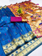 Premium Twil Net Sarees adorned with heavy embroidery C-Pallu for womens