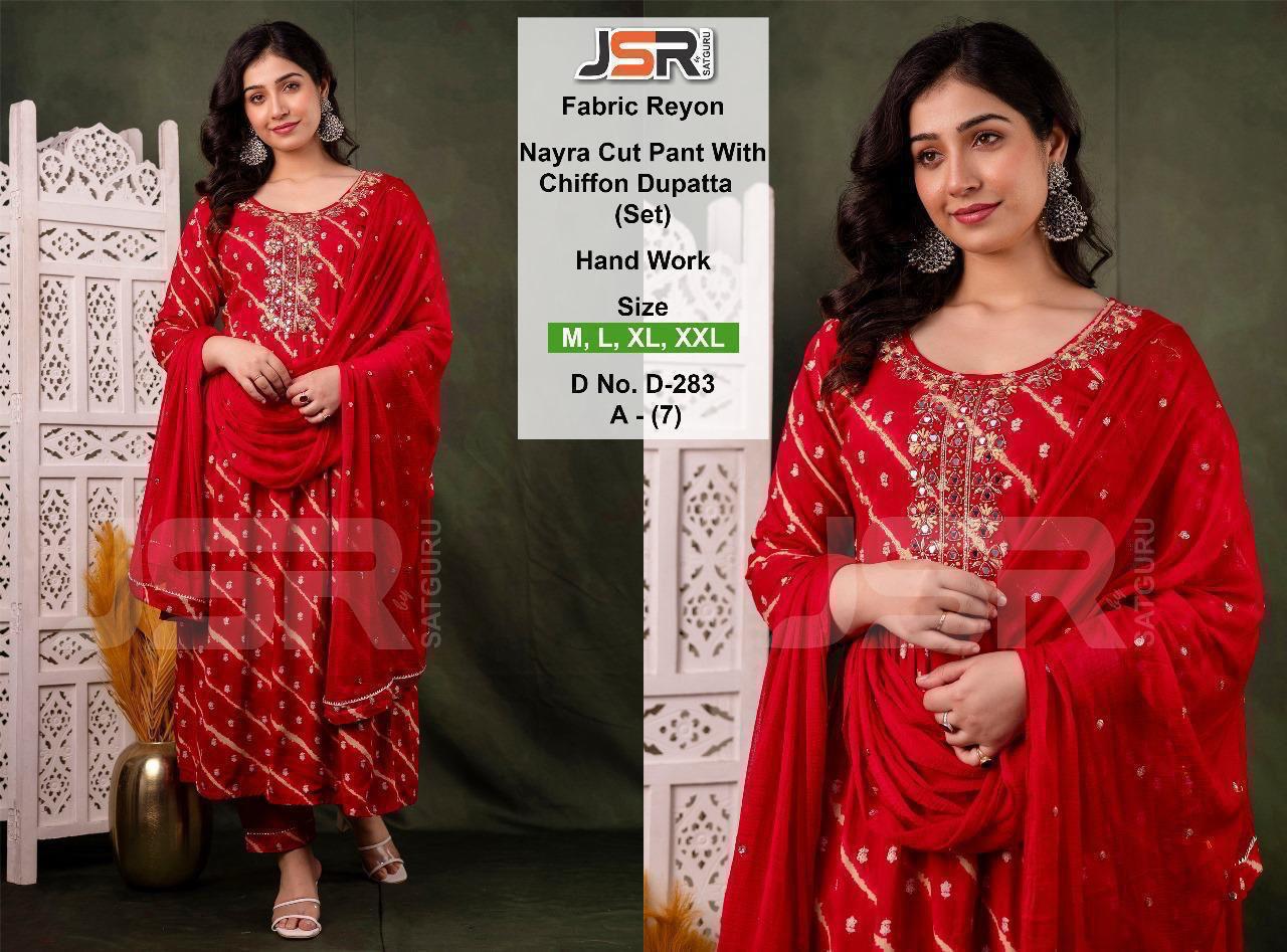 Elegant  Red One-Piece Gown with Belt & Dupatta