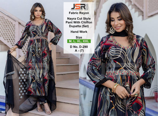 Celebrity-Inspired black Nyra Cut Suit with pant & dupatta – A Statement of Grace 💫